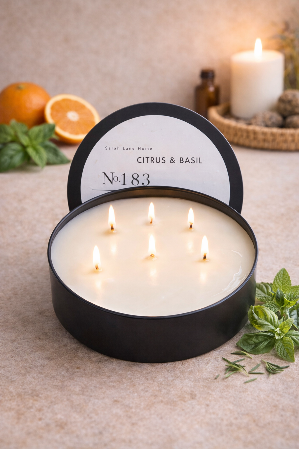 Citrus & Basil 16oz candle